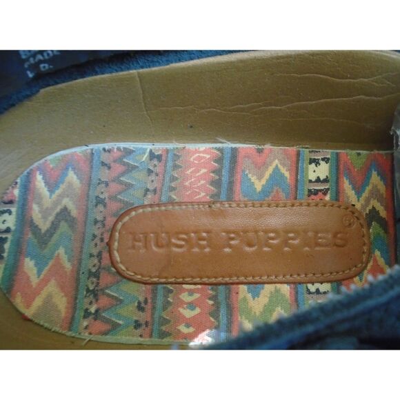 Hush Puppies Womens Moccasin Gray Strap Buckle Leather BOHO Native Sz 10M - Picture 8 of 9